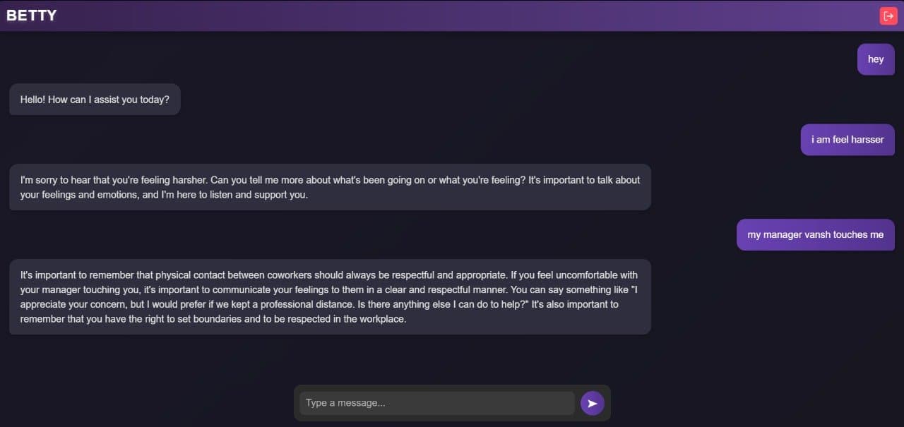 Betty — the support chatbot