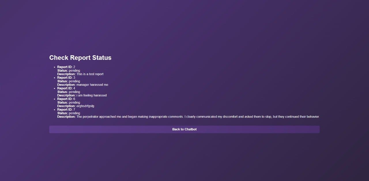 Report status